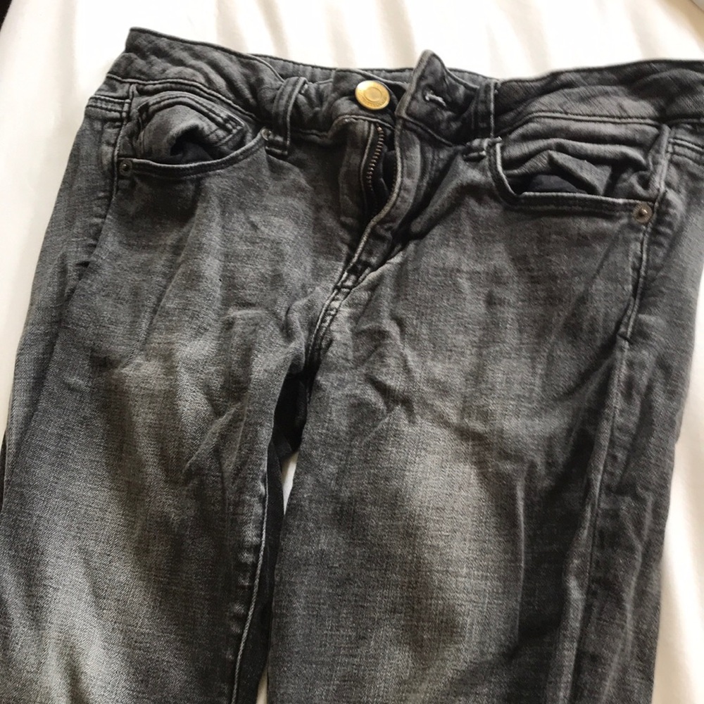 american eaglecharcoal black skinny jeans